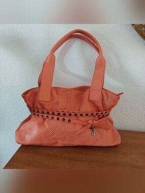 RARE Y2K Roberta Gandolfi genuine leather Coral